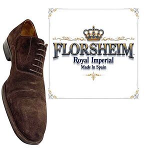 Florsheim Royal Imperial Men’s Balmorals Dress Shoes Brown Suede Size 10 Medium